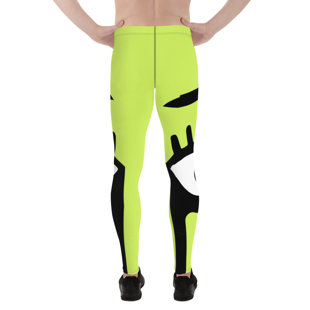 "Bright, Bold, Beautiful Vision" Men's Leggings/Key Lime