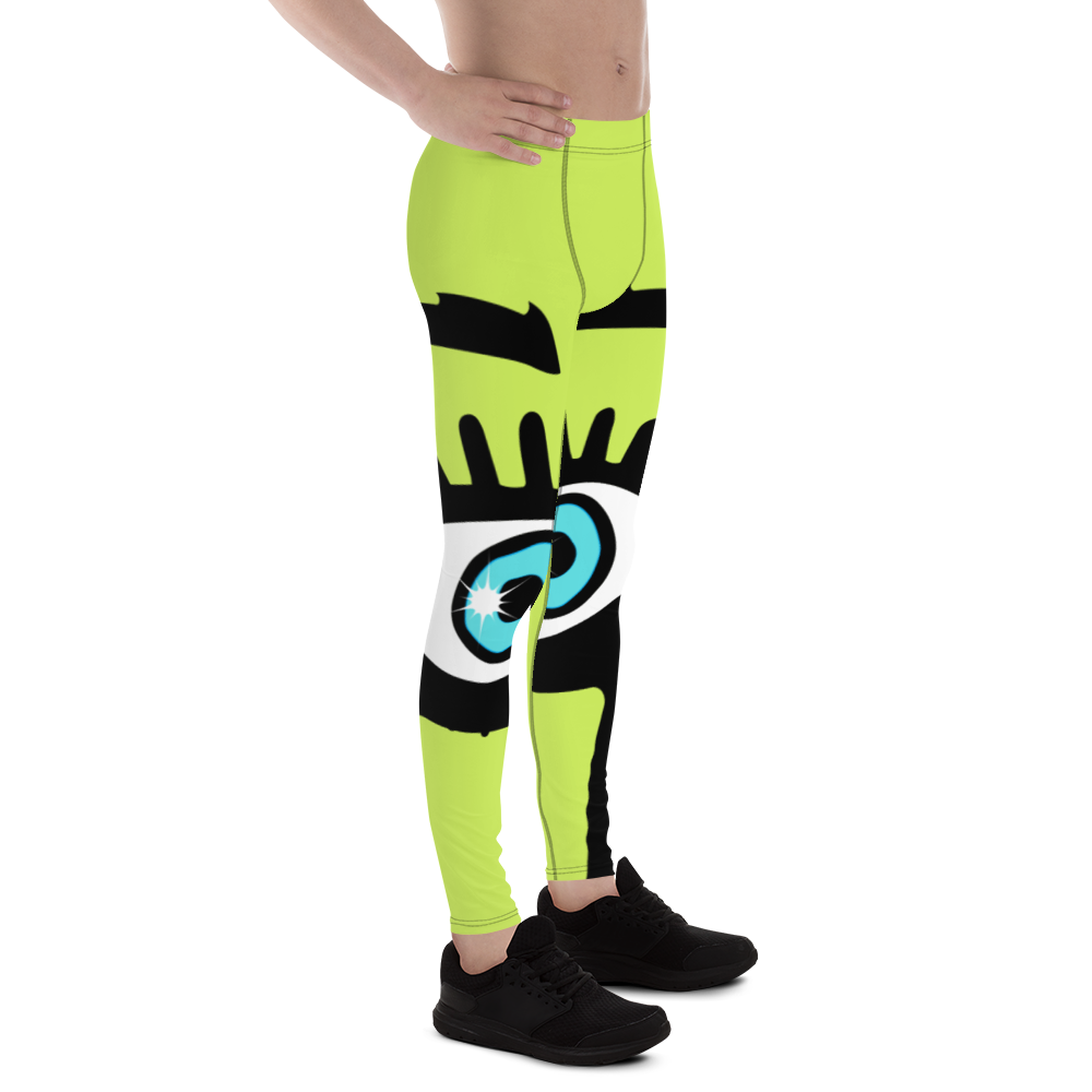 "Bright, Bold, Beautiful Vision" Men's Leggings/Key Lime