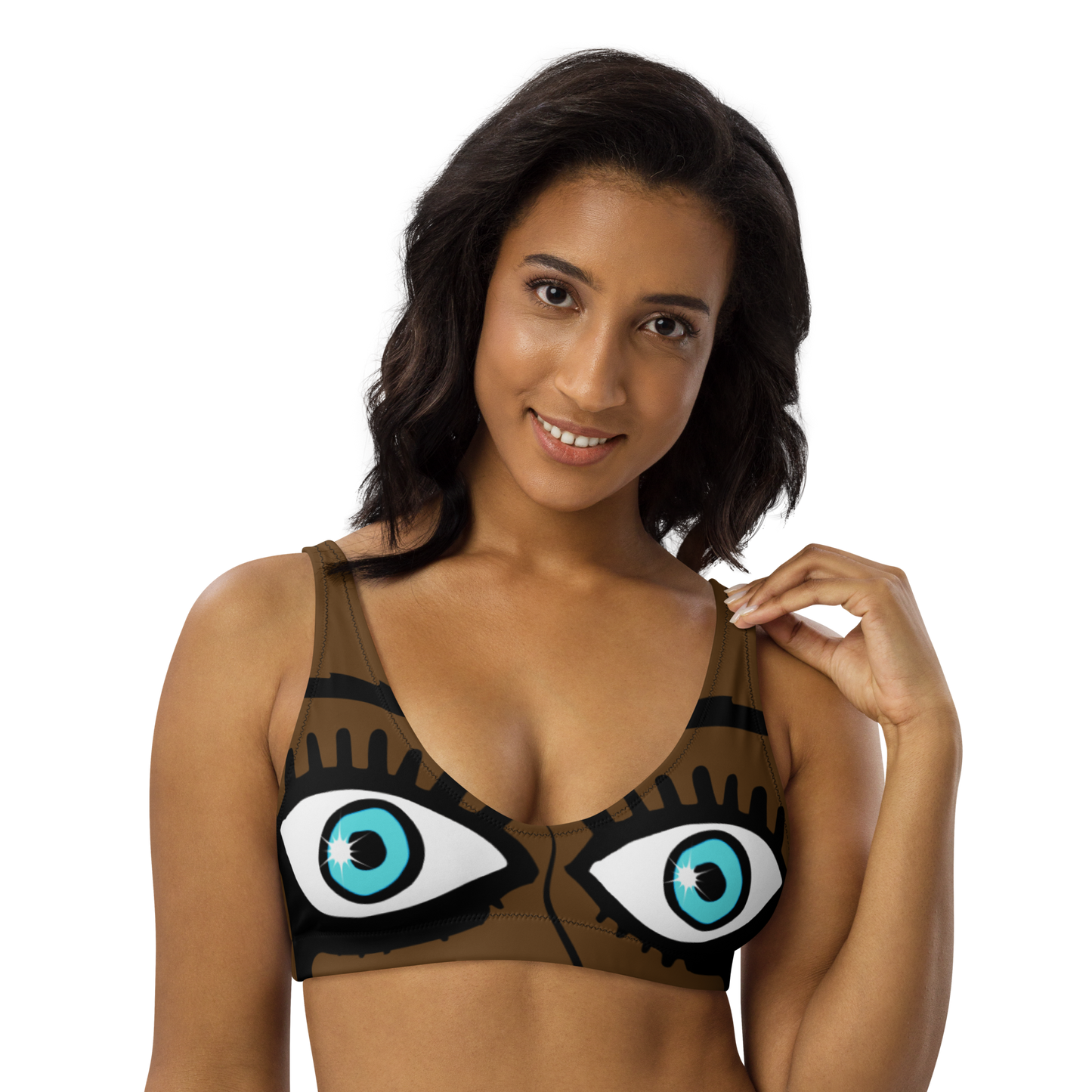 "Hiiii Top" Recycled padded bikini top