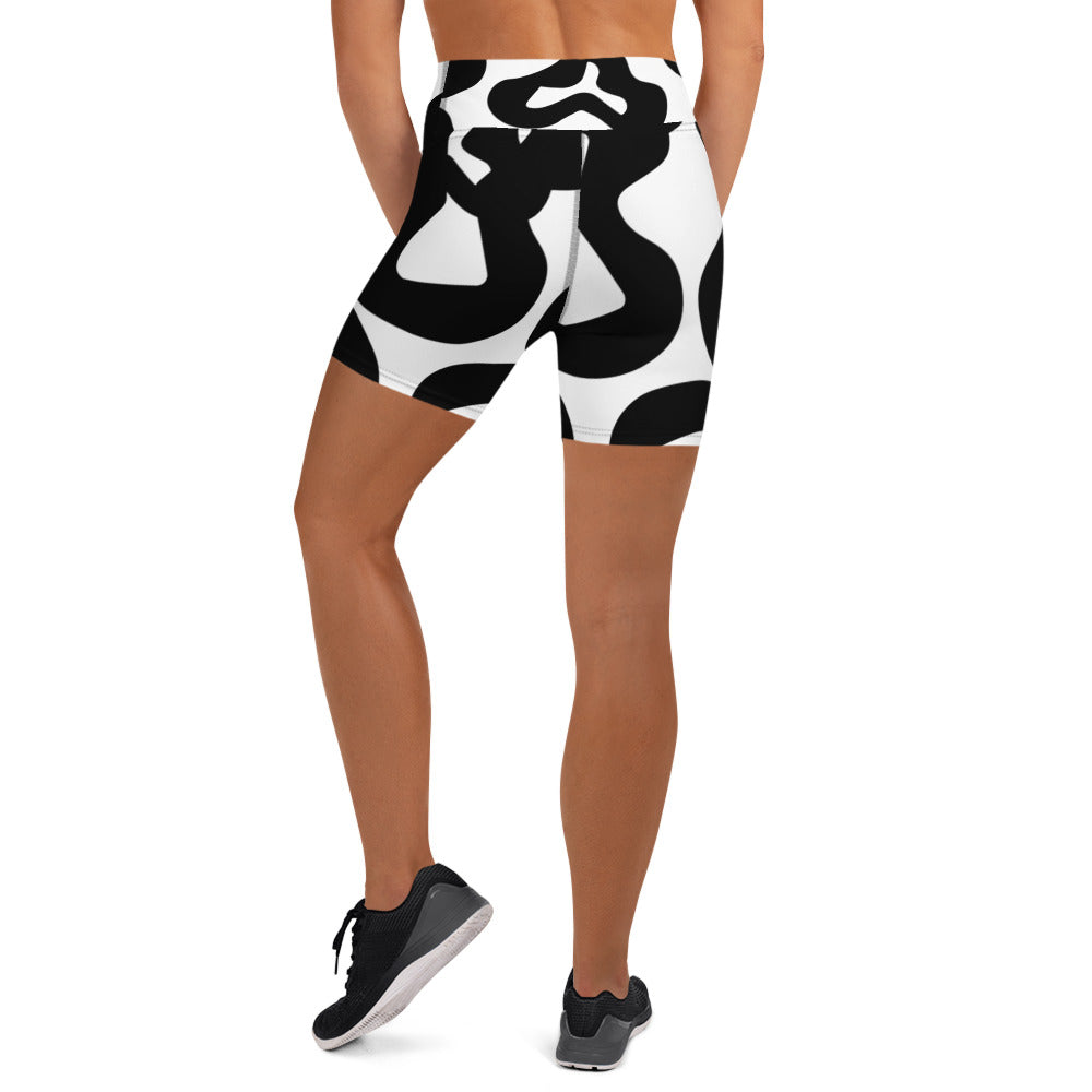 Yoga Shorts "Ink Snake Bam Bam"