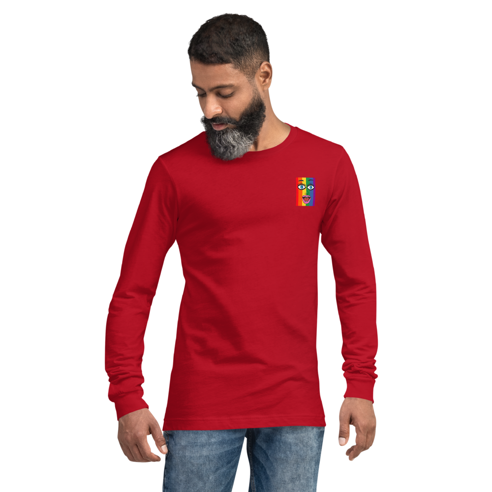 Genderless Fashion Long Sleeve Tee "My Face Your Heart"