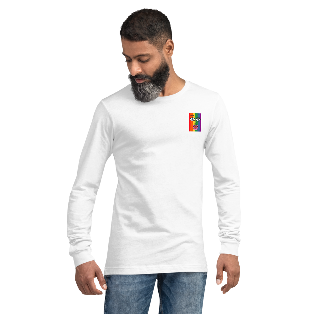 Genderless Fashion Long Sleeve Tee "My Face Your Heart"