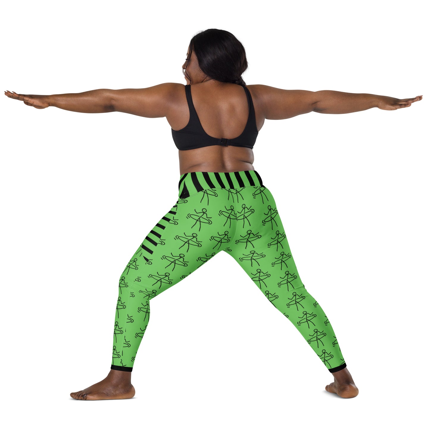 "Hula Hoop Delicious Green" Leggings with pockets