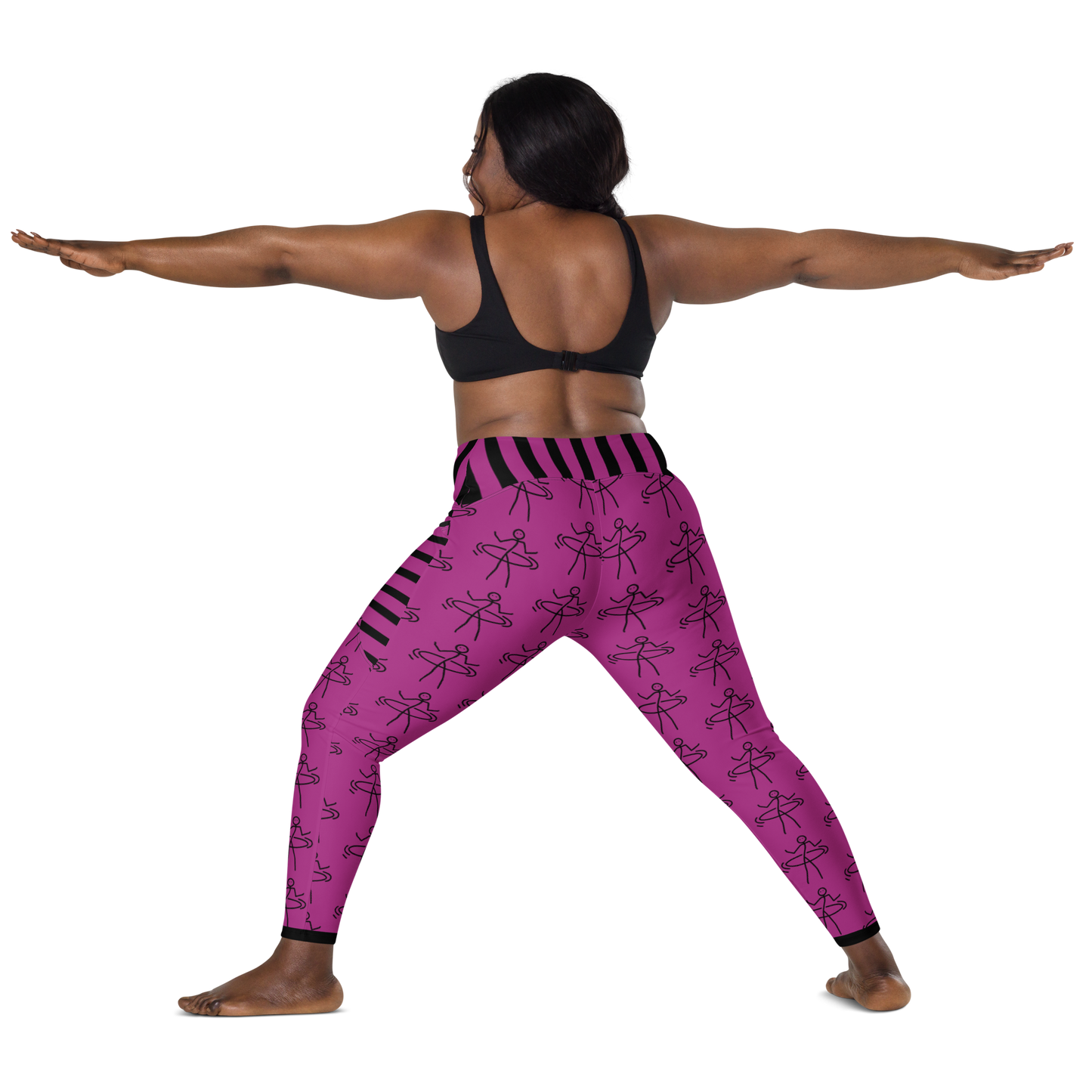 "Hula Hoop Gorgeous Magenta" Leggings with pockets