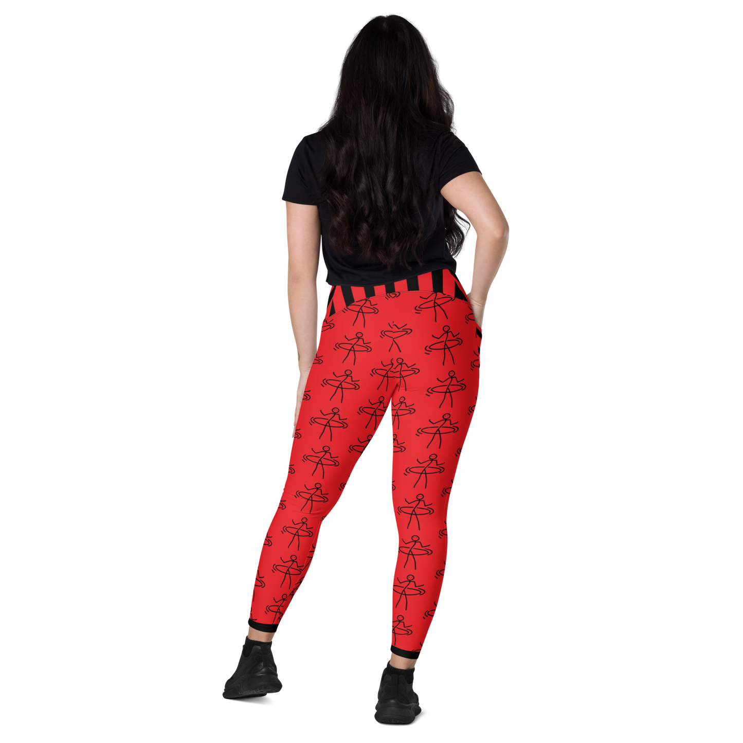 "Hula Hoop Awesome Red" Leggings with pockets