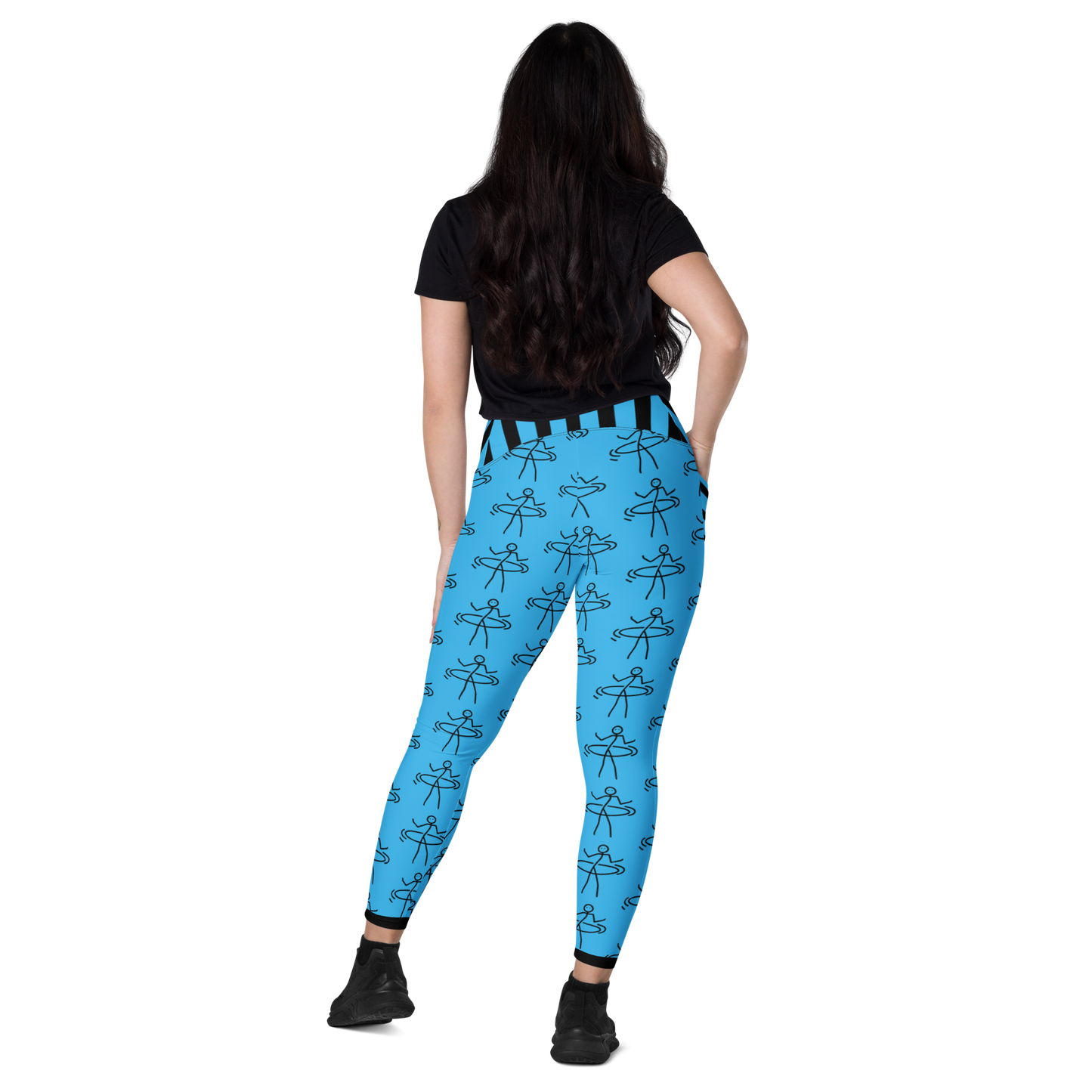 "Hula Hoop Energizing Blue" Leggings with pockets