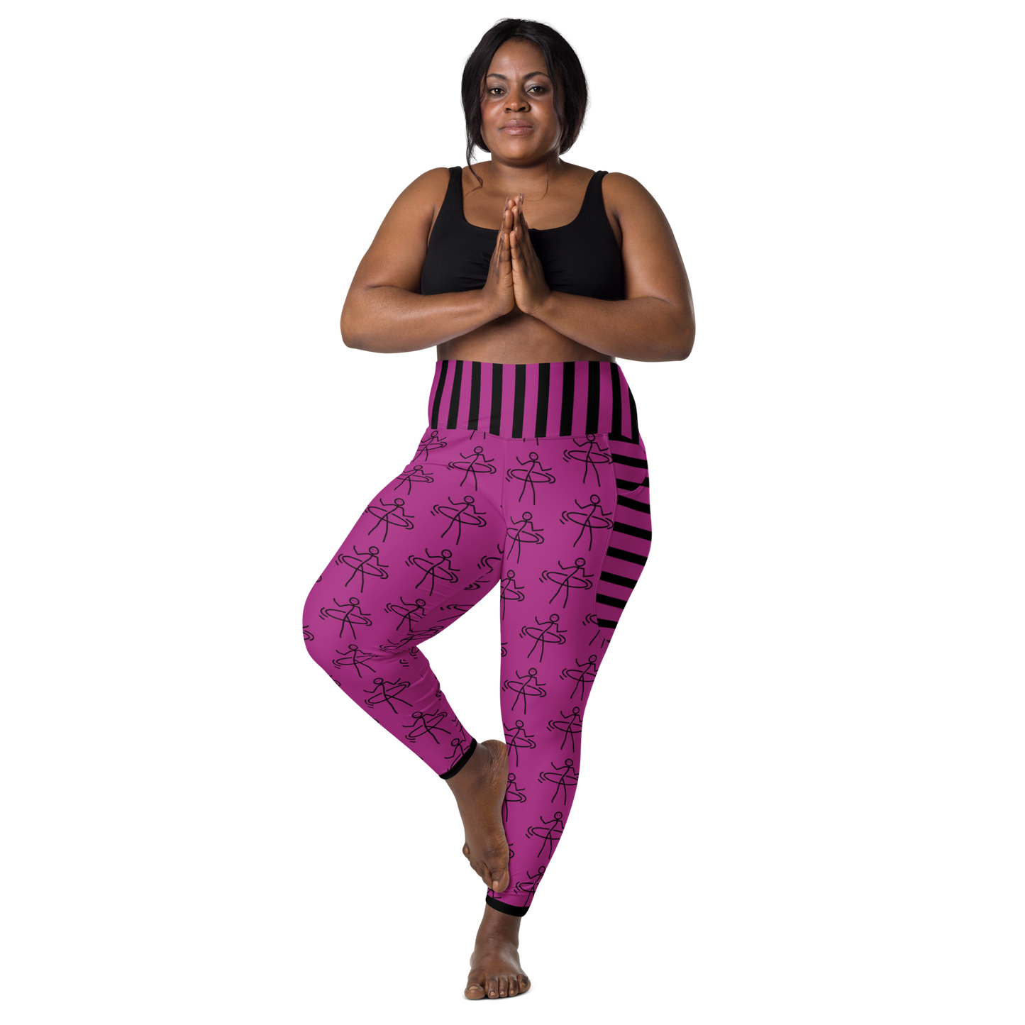 "Hula Hoop Gorgeous Magenta" Leggings with pockets