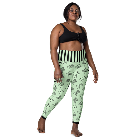 "Hula Hoop Chippy Mint" Leggings with pockets