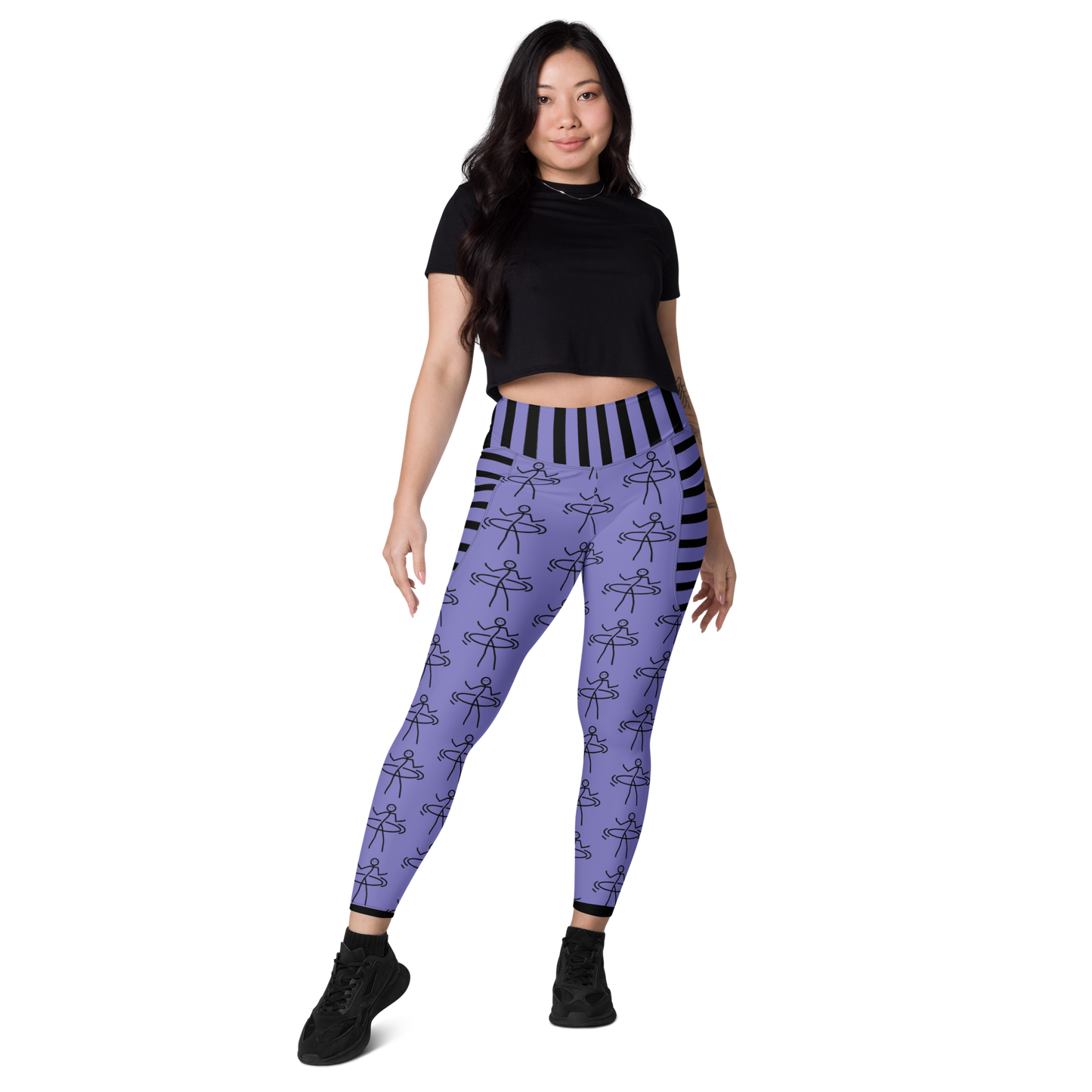 "Hula Hoop Fantastic Purple" Leggings with pockets