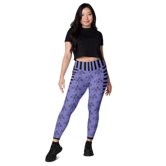 "Hula Hoop Fantastic Purple" Leggings with pockets