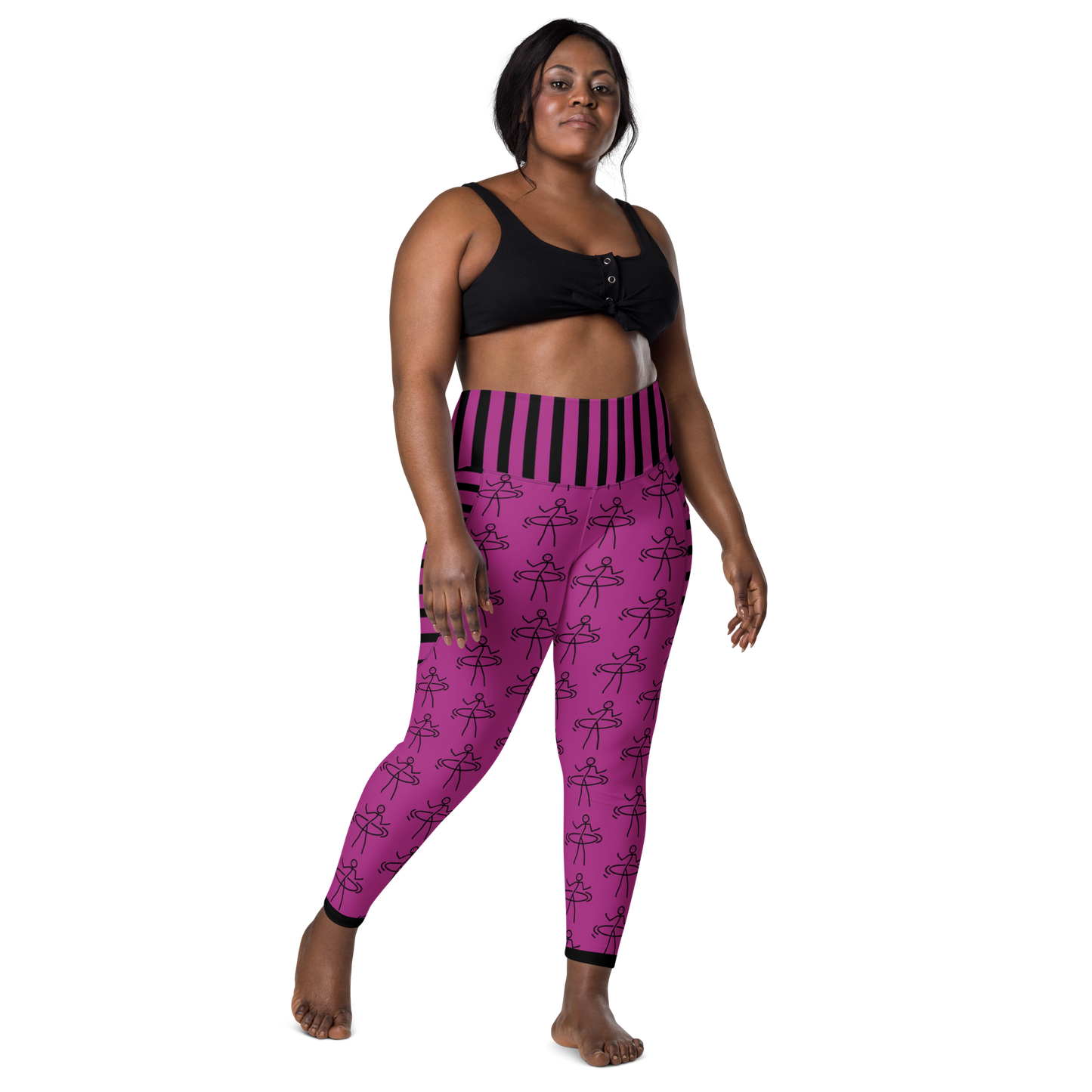 "Hula Hoop Gorgeous Magenta" Leggings with pockets