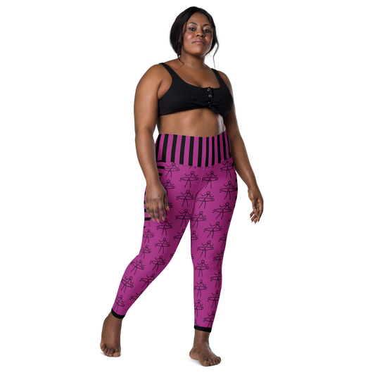 "Hula Hoop Gorgeous Magenta" Leggings with pockets