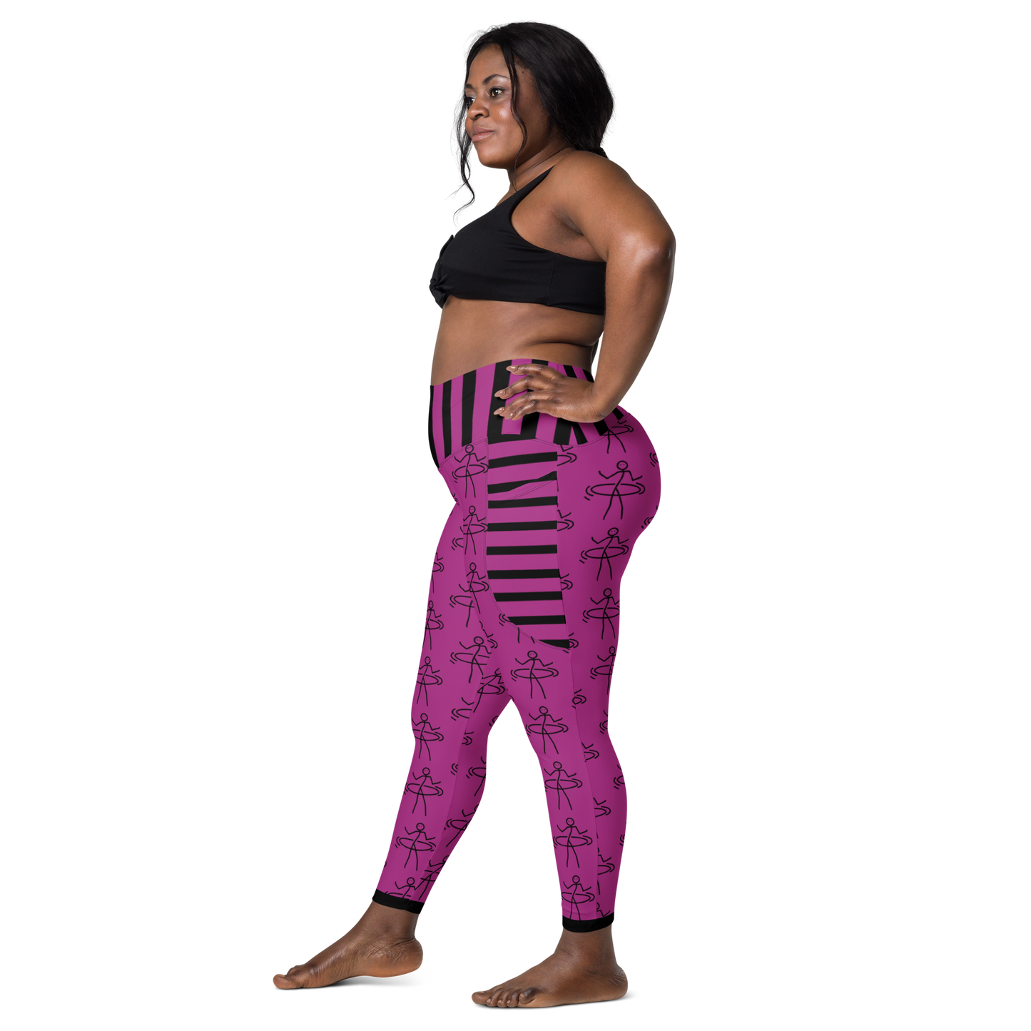 "Hula Hoop Gorgeous Magenta" Leggings with pockets