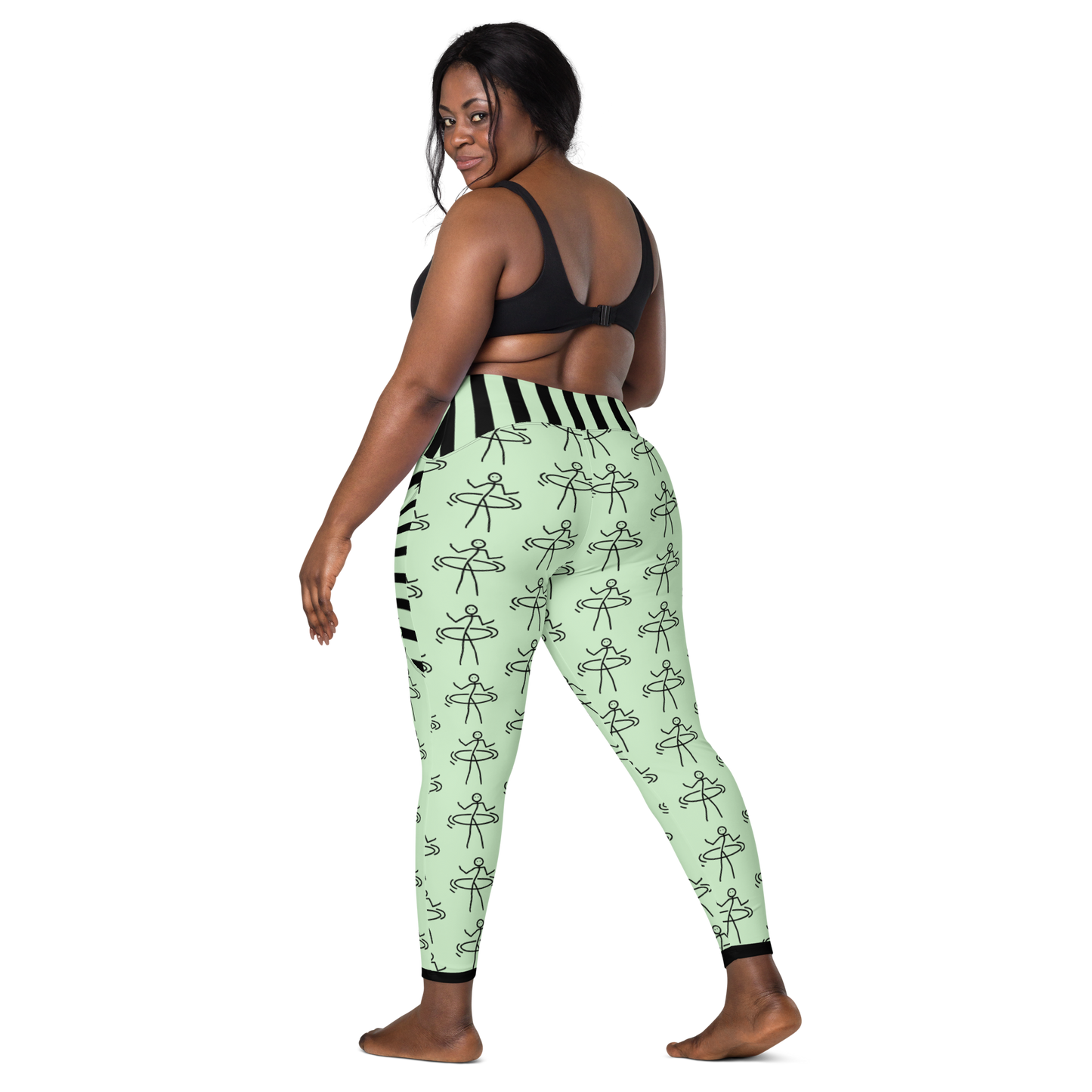 "Hula Hoop Chippy Mint" Leggings with pockets