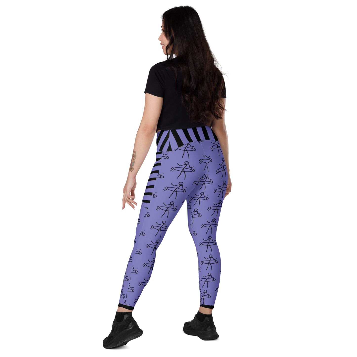 "Hula Hoop Fantastic Purple" Leggings with pockets