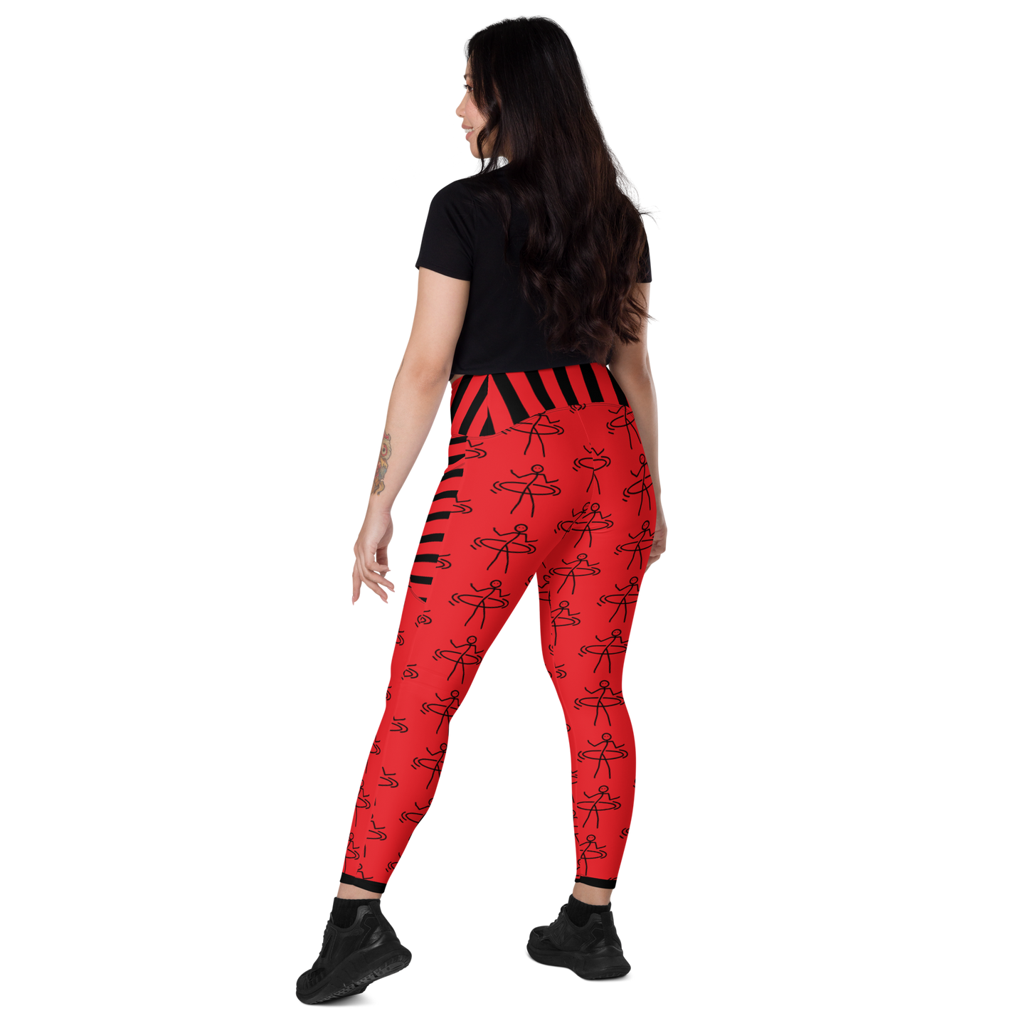 "Hula Hoop Awesome Red" Leggings with pockets