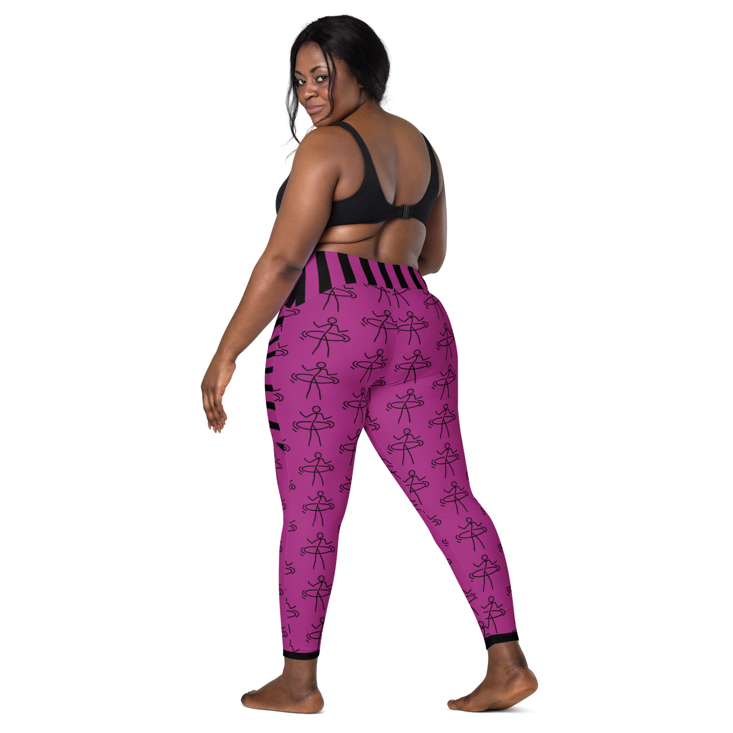 "Hula Hoop Gorgeous Magenta" Leggings with pockets