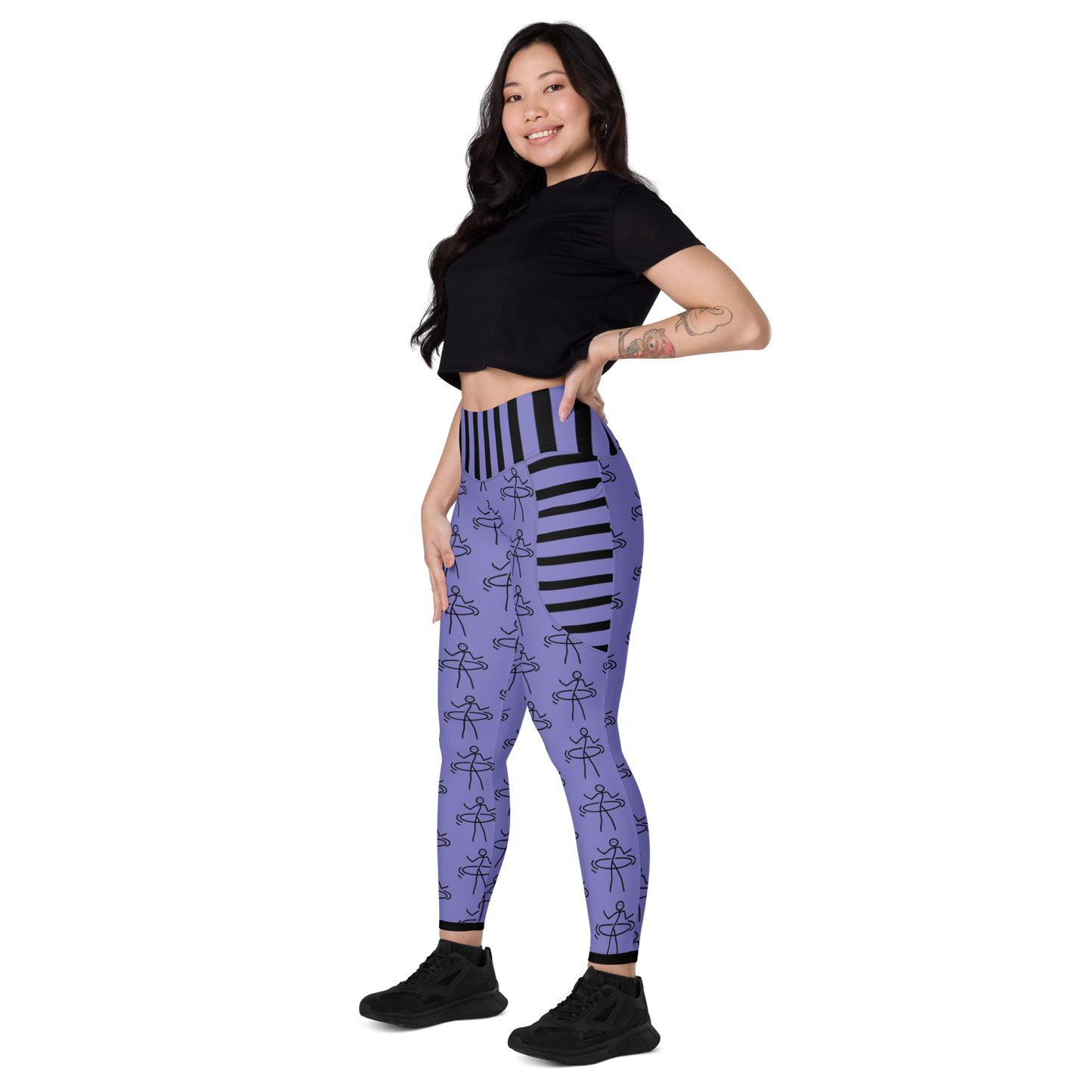 "Hula Hoop Fantastic Purple" Leggings with pockets