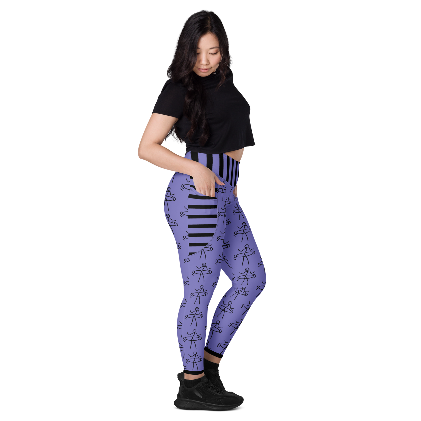 "Hula Hoop Fantastic Purple" Leggings with pockets