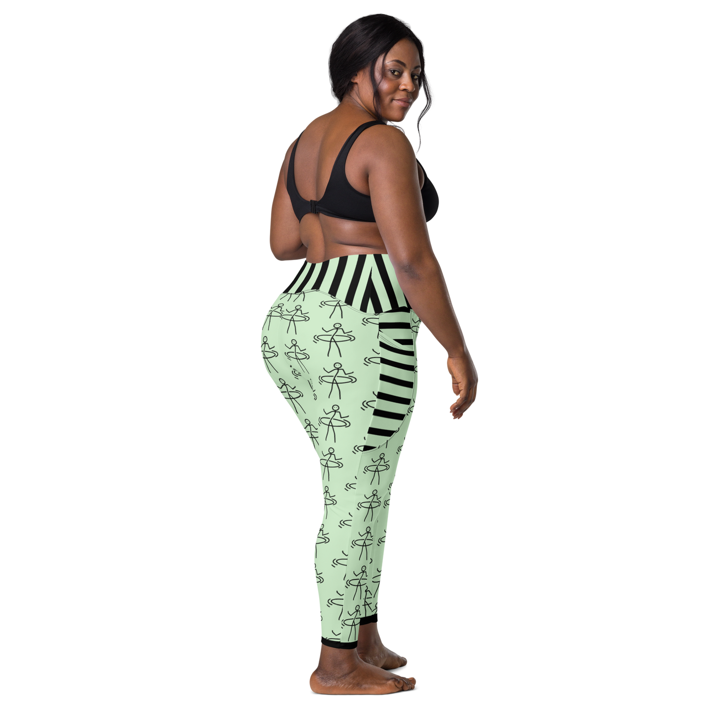 "Hula Hoop Chippy Mint" Leggings with pockets