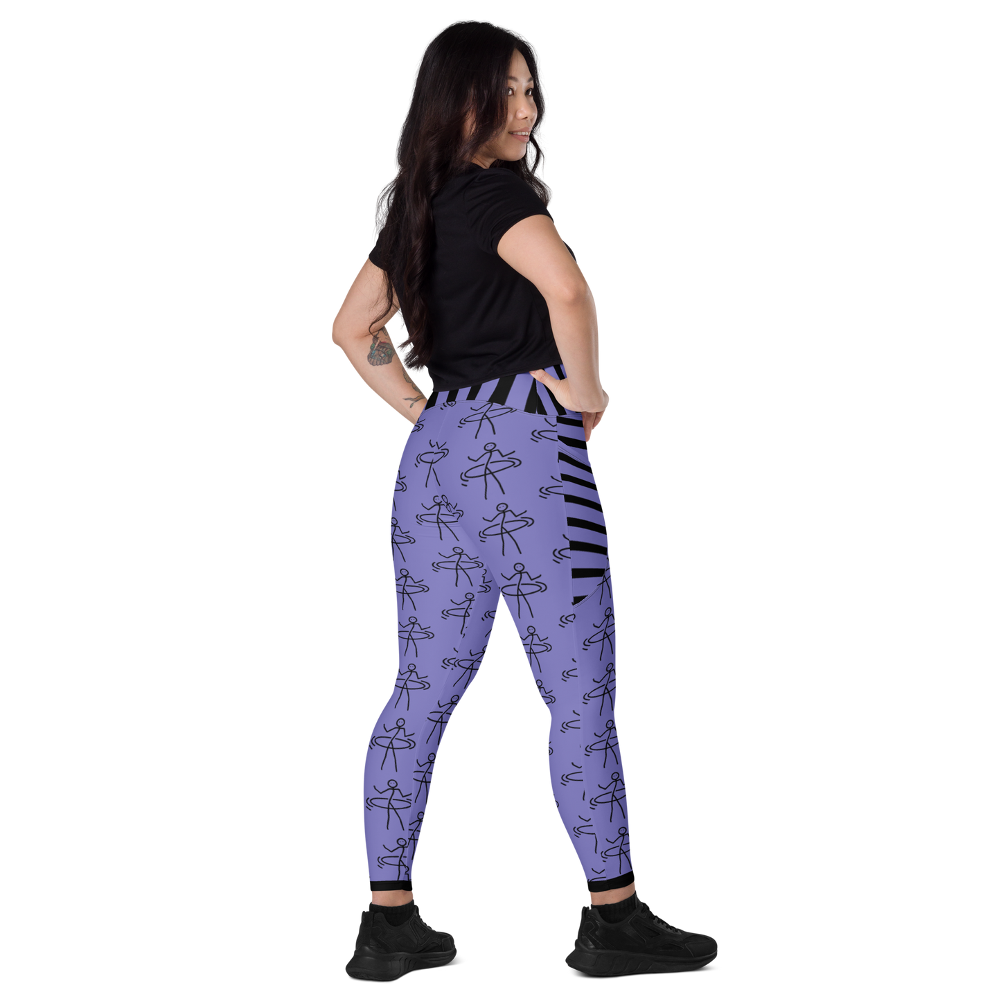 "Hula Hoop Fantastic Purple" Leggings with pockets