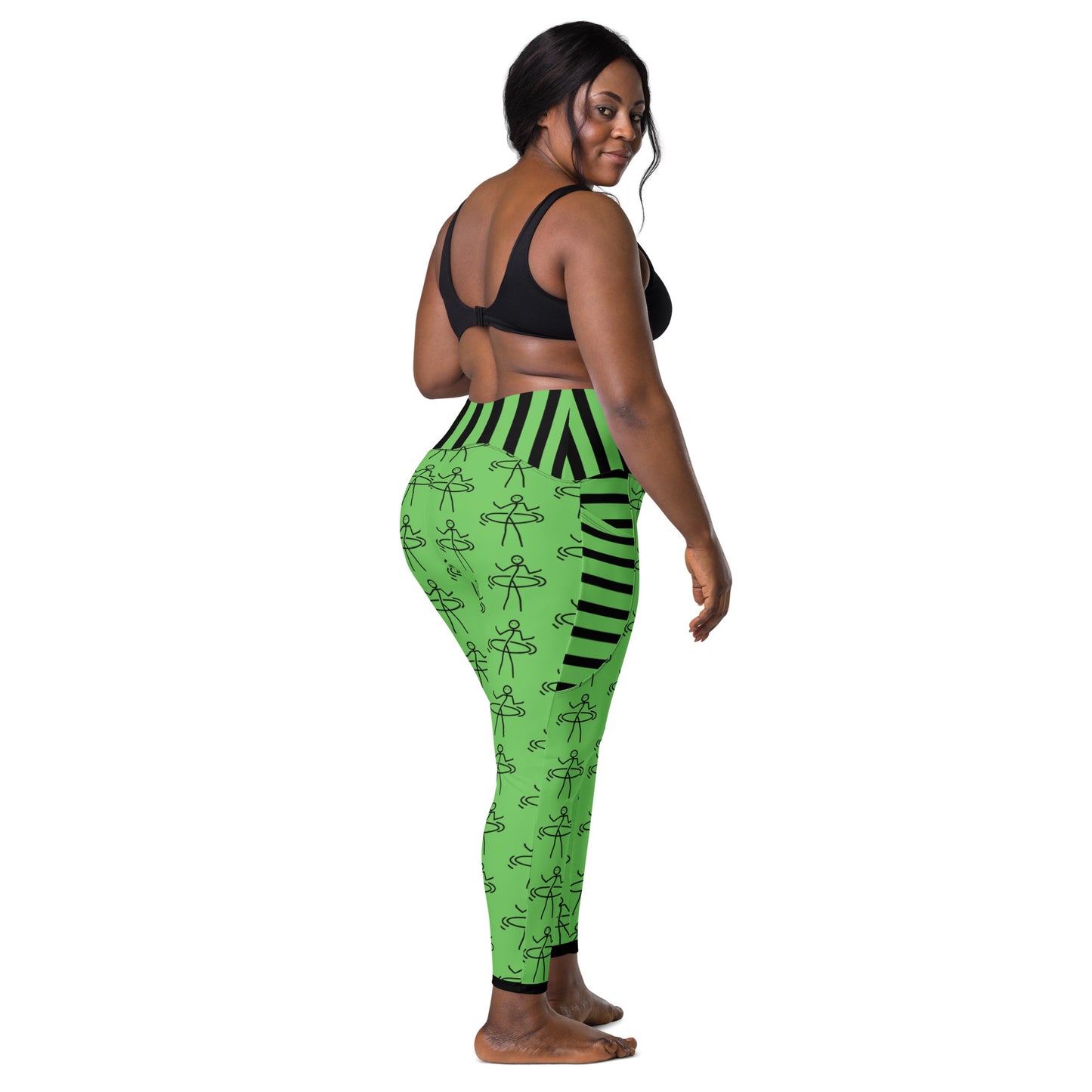 "Hula Hoop Delicious Green" Leggings with pockets