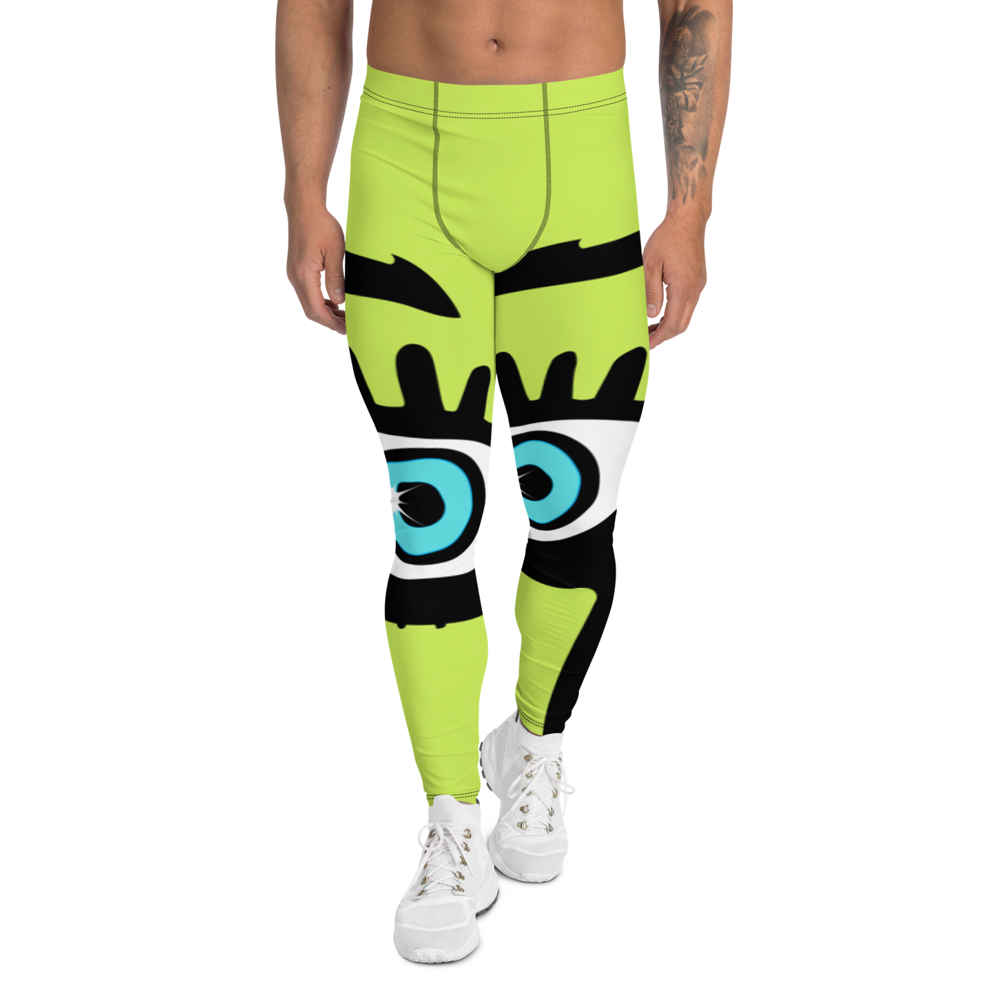 "Bright, Bold, Beautiful Vision" Men's Leggings/Key Lime