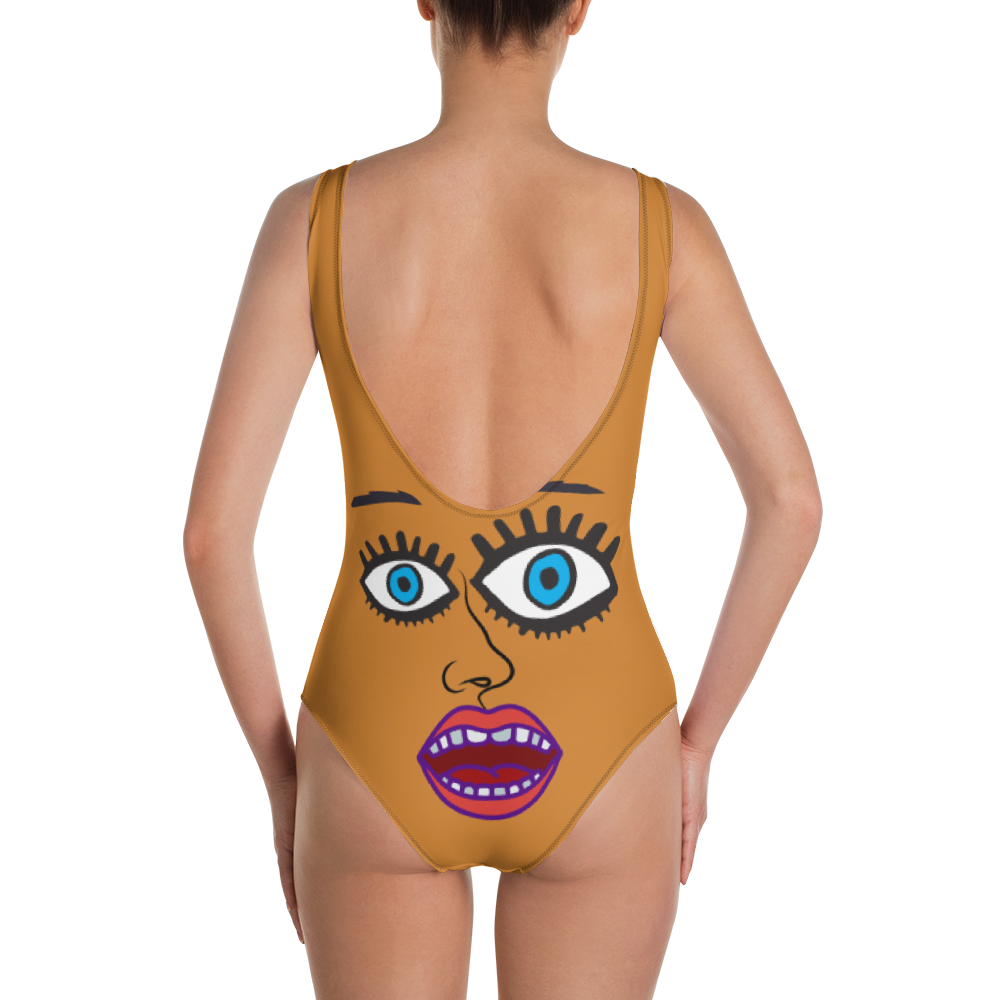 "I'm SO SURPRISED!" One-Piece Swimsuit/Light Bronze Skin