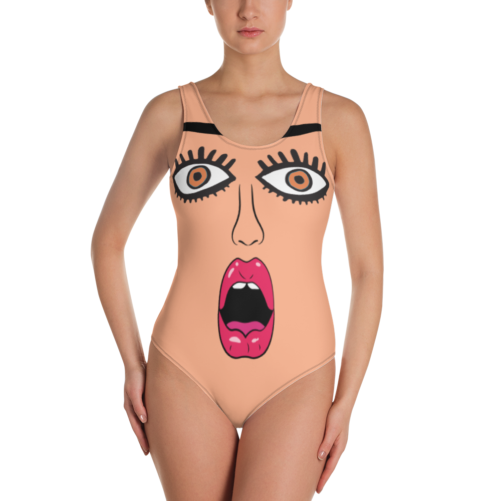 "I'm SO SURPRISED!" One-Piece Swimsuit/Peach Skin