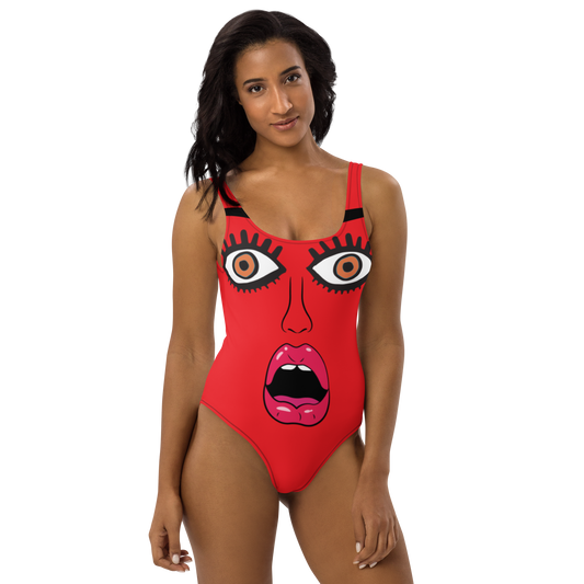 "I'm SO SURPRISED!" One-Piece Swimsuit/Really Sunburnt Skin