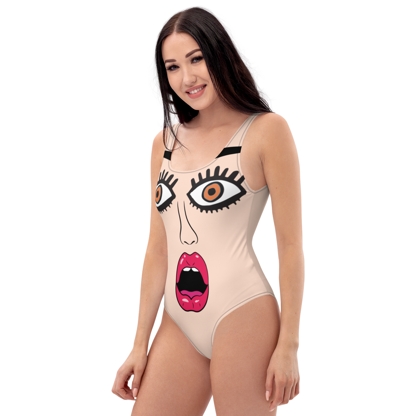 "I'm SO SURPRISED!" One-Piece Swimsuit/ Light Pink Skin