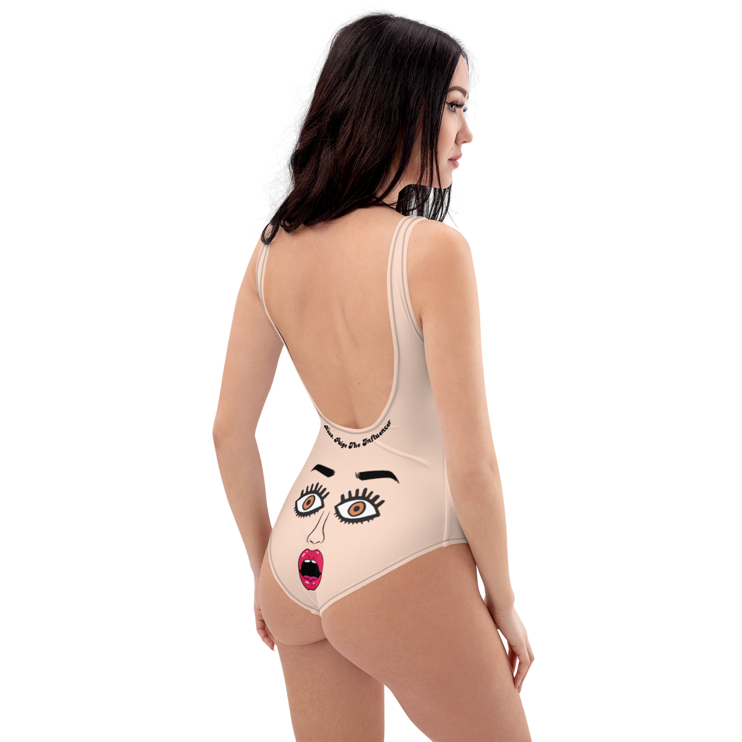 "I'm SO SURPRISED!" One-Piece Swimsuit/ Light Pink Skin