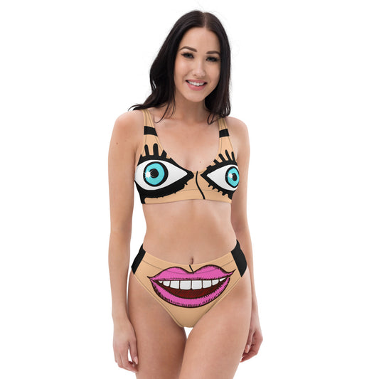 "What's up?" Recycled high-waisted bikini