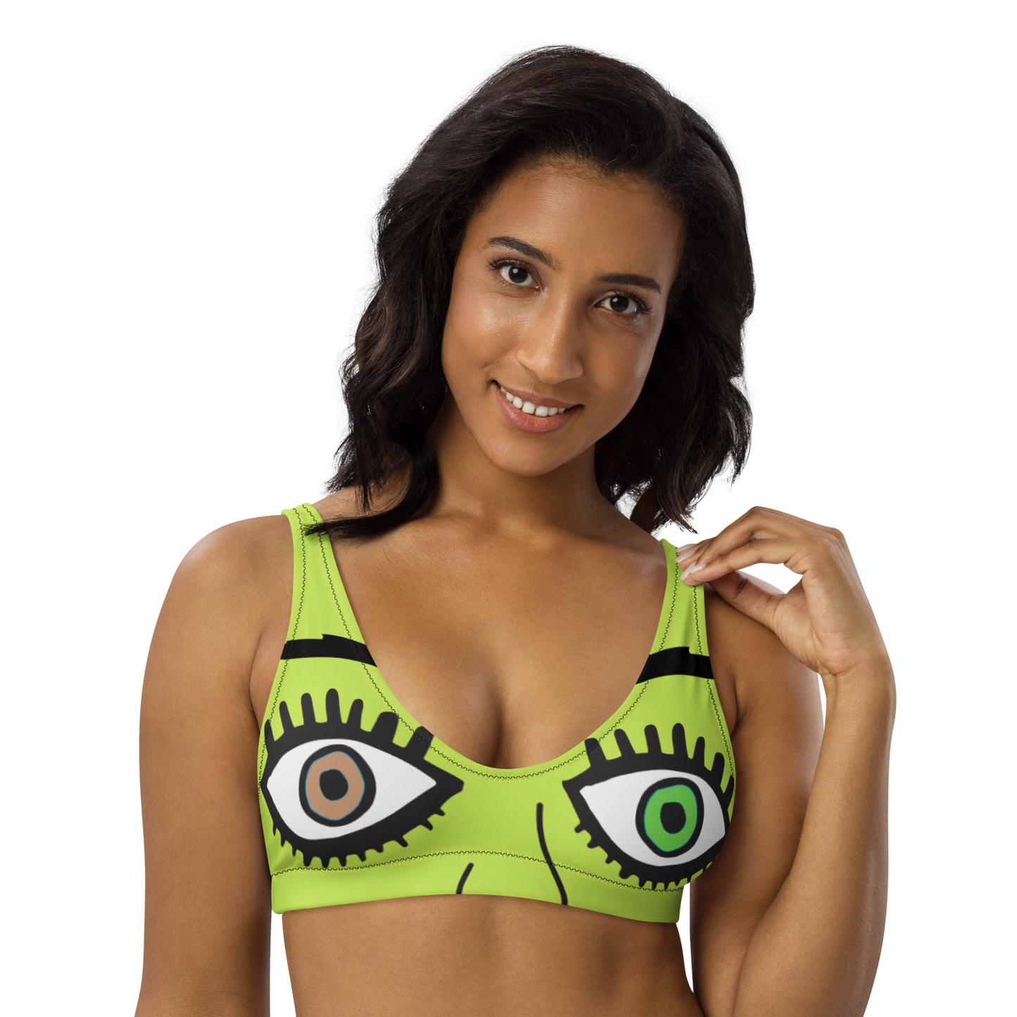 "Hiii Top" Recycled padded bikini top