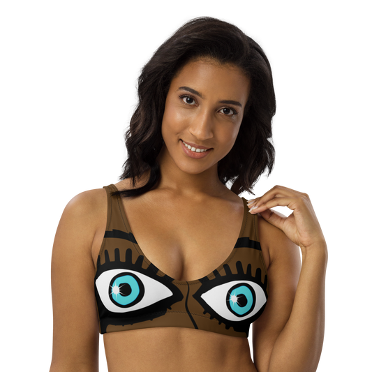 "Hiiii Top" Recycled padded bikini top