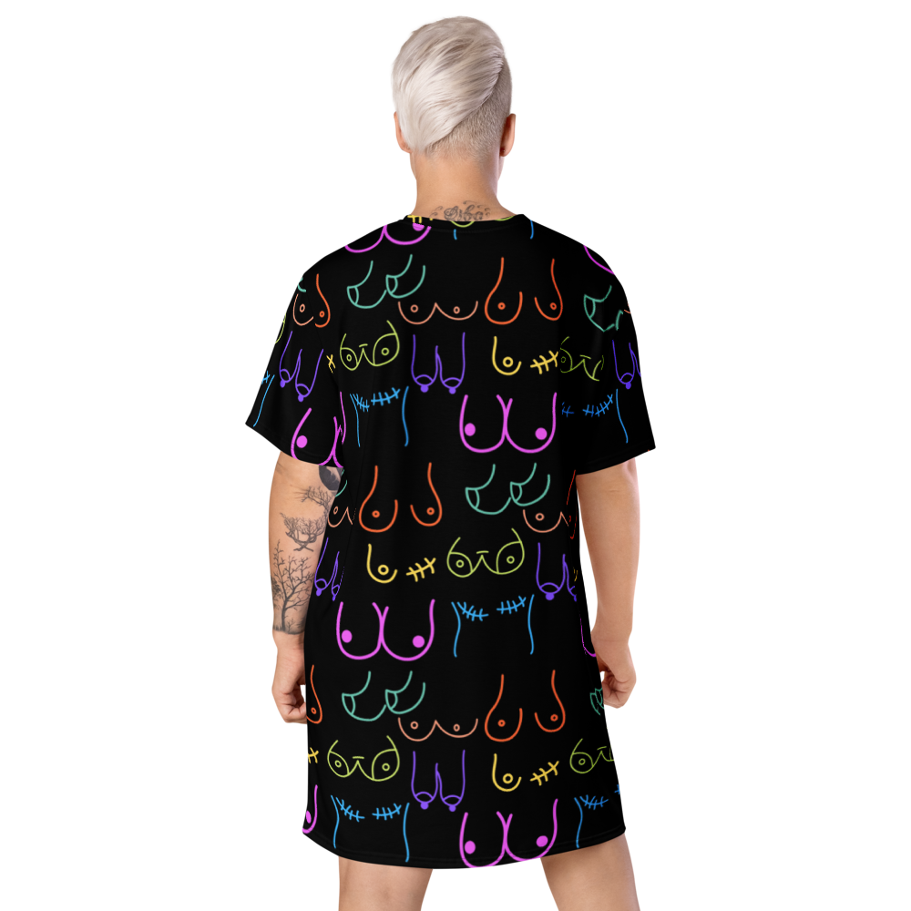 T-shirt dress "All Boobies or No Boobies Are Beautiful"