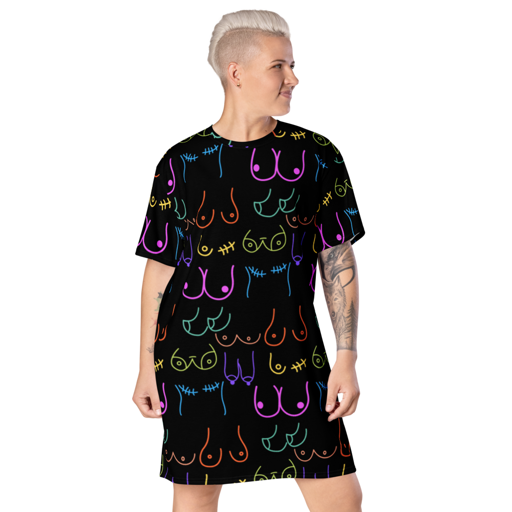 T-shirt dress "All Boobies or No Boobies Are Beautiful"