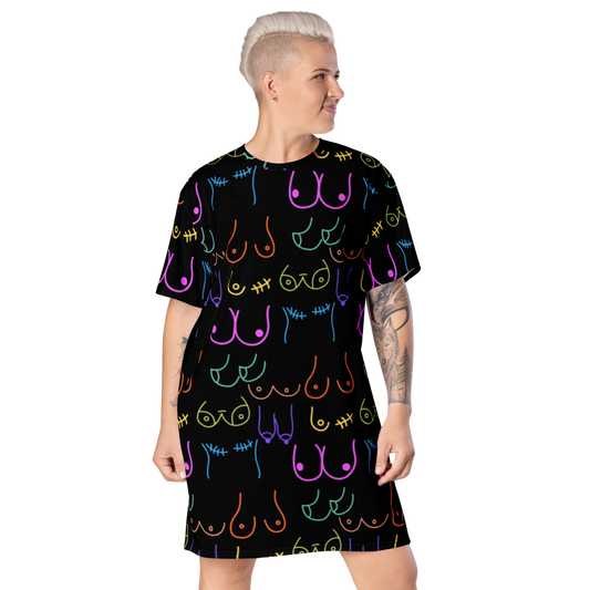 T-shirt dress "All Boobies or No Boobies Are Beautiful"