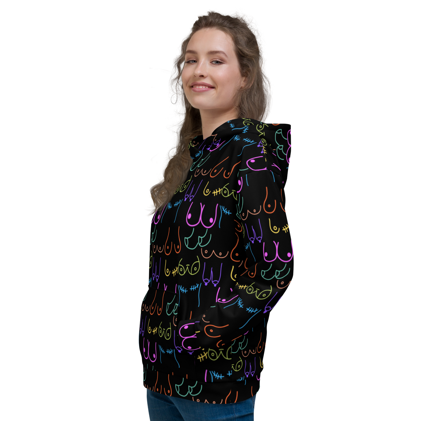 "All Boobies or No Boobies, You Are Beautiful" All Genders Hoodie