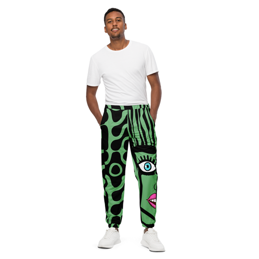 "Eye See You" Track pants (Bay Leaf)