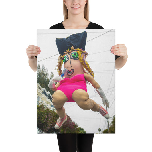 "Paige The Jumping Popstar" Canvas print