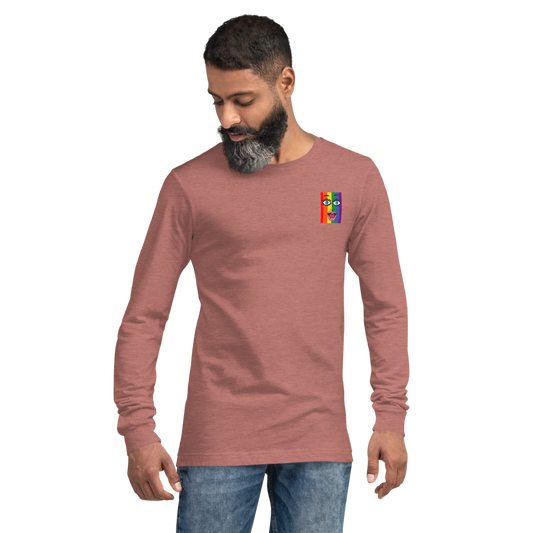 Genderless Fashion Long Sleeve Tee "My Face Your Heart"